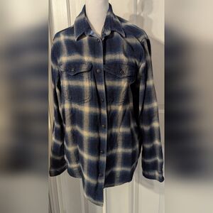 Gap denim men's standard fit plaid button up Sz: M